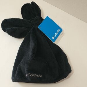 NWT Columbia Hat And Mitten Set, Black And‎ Gray, Toddler Size One Fits All